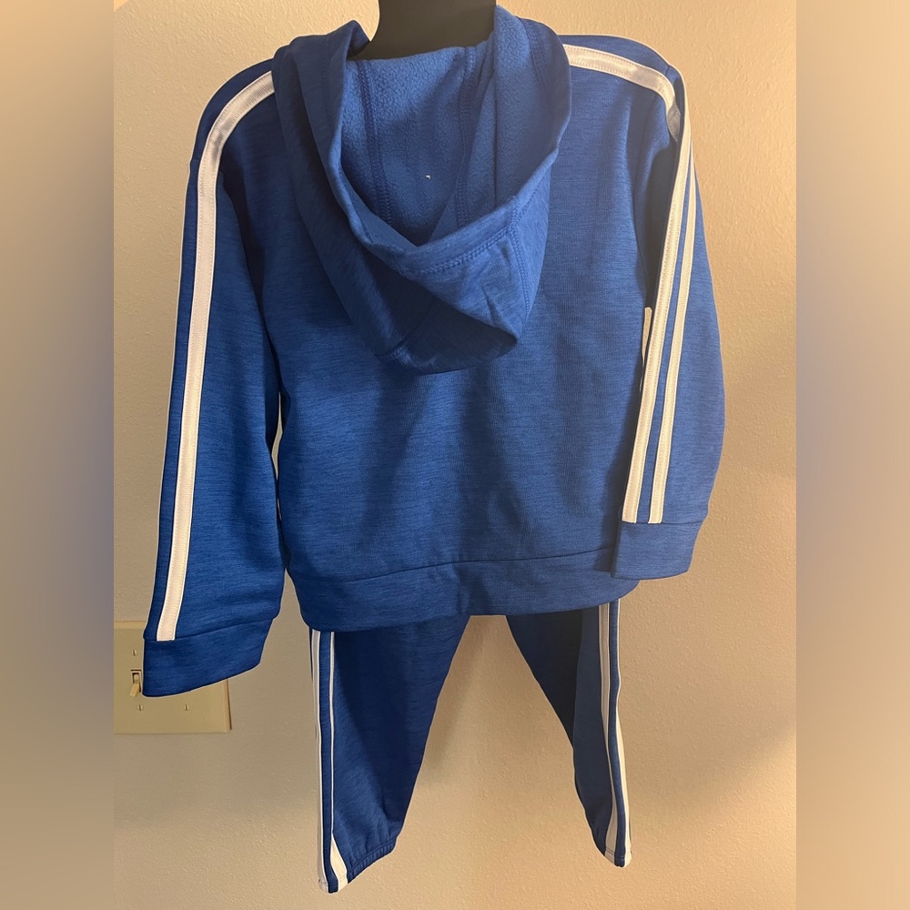 NWT 3T Adidas Blue 2 Piece Sweatsuit - Picture 2 of 2
